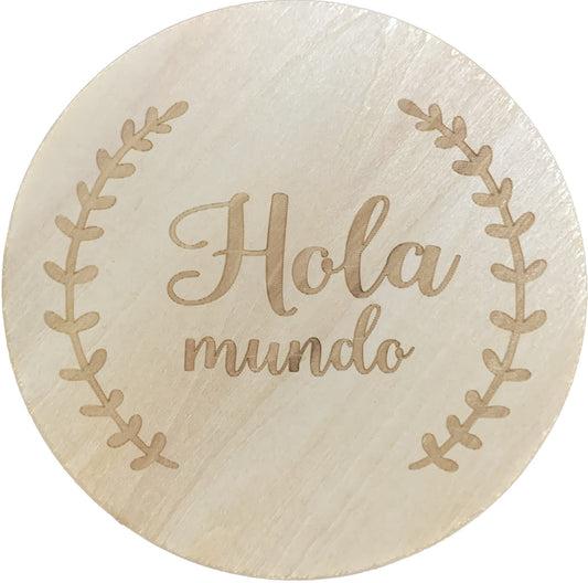 Tablero de madera para bienvenida de bebé